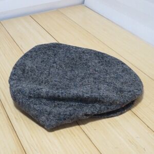Mens Large Grey Wool Blend Tweed Hat Newsboy Cap by Young An Sri Lanka